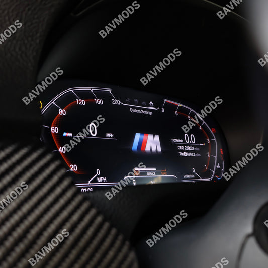 BAVMODS® 1 2 3 4 5 6 7 X Z Series Digital Dashboard Gauge Cluster | E90 E91 E92 E93 F30 F32 F34 F36 E60 E61 E81 E82 E87 E88 E89 Z4 M3 M4 M5 328i 335i M3